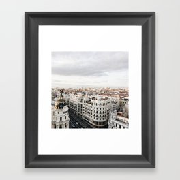 Madrid Skyline Framed Art Print