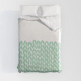 Half Knit Mint Duvet Cover