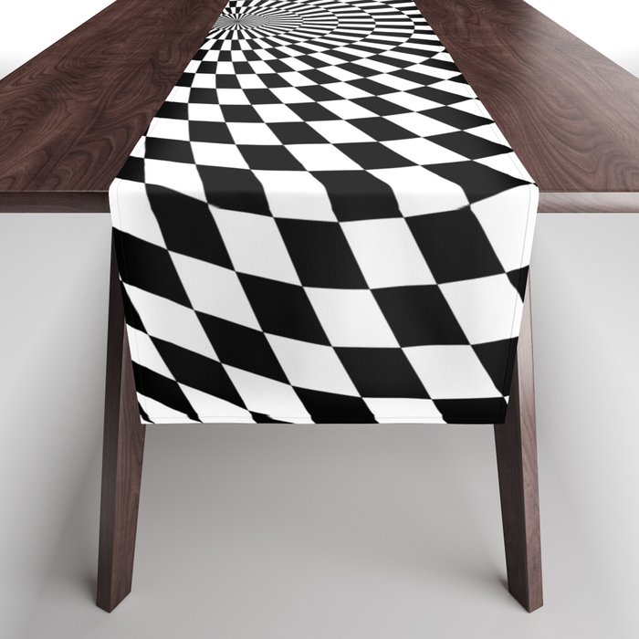 Checkered Sphere Table Runner