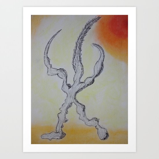Cactus Run-Away Plant Art Print