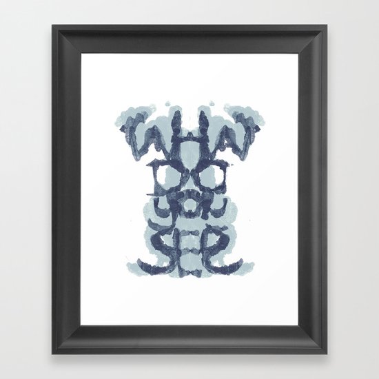 Typography Psychology Framed Art Print