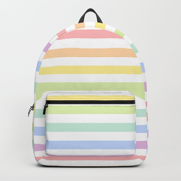 Pastel Rainbow Stripes Backpack