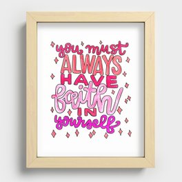 faith in yourself Recessed Framed Print