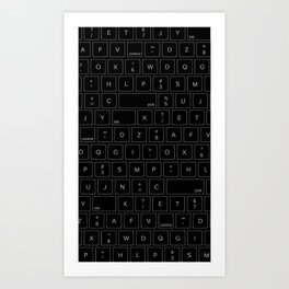 Keyboard Art Print