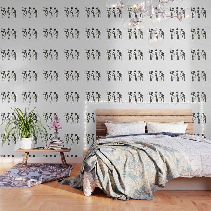 Drunk Stick Figures Wallpaper by N0mAdsLAnd | Society6