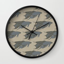Fish Pattern Wall Clock