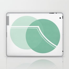 green circles, Minimal line, pastel art Laptop Skin