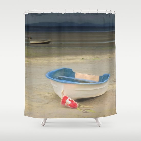 White Storm Shower Curtain