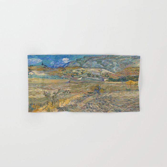 Vincent van Gogh , Enclosed Field with Peasant Hand & Bath Towel