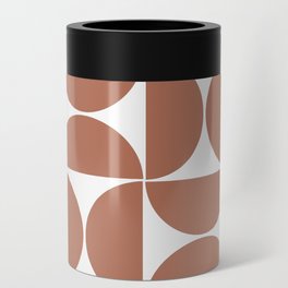 Skin tone mid century modern geometric shapes Can Cooler