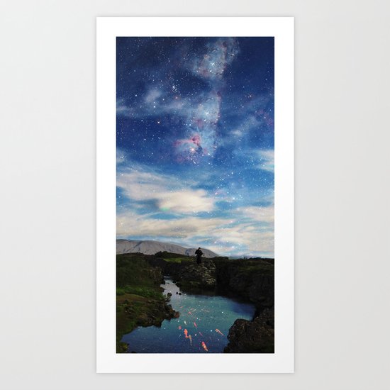 Samurai's dream of love Art Print