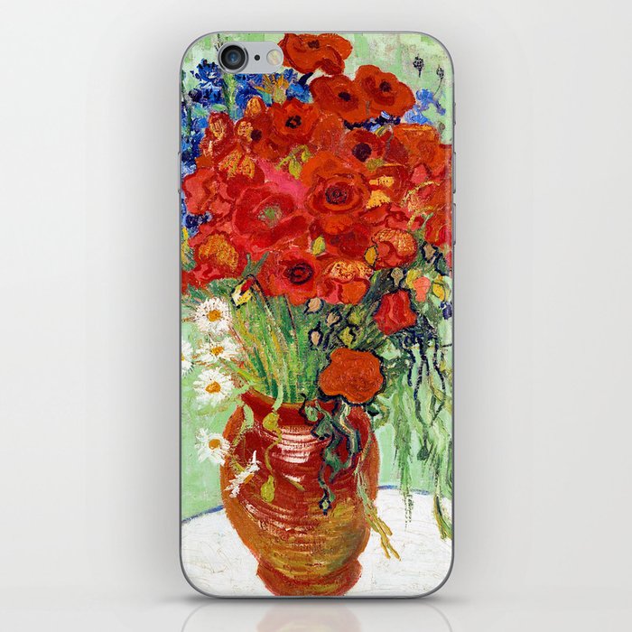 Vincent van Gogh Vase with Daisies and Poppies iPhone Skin