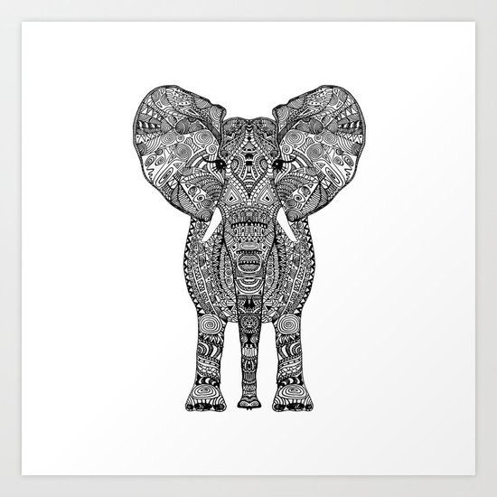 Elephant Art Print By Monika Strigel Society6
