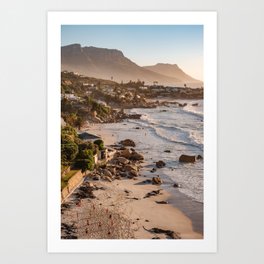 A Day at the Clifton Beach | Sunset Golden Hour | Cape Town South Africa | Travel Photography Art Print