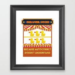 Shrapnel Duck Carnival  Framed Art Print