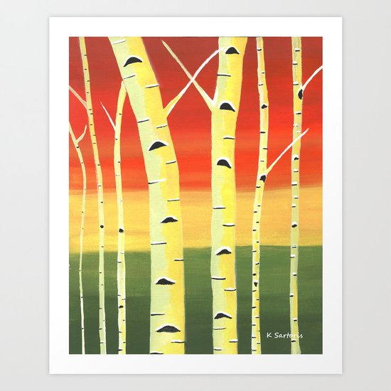 Birch Woods Art Print