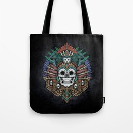 Ah Puch, Mayan Death Skull Headdress Tote Bag