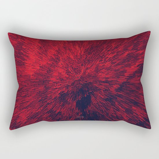 Bold Burst in Brilliant Red Rectangular Pillow
