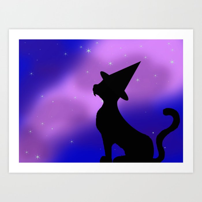 Cat-Witch Art Print