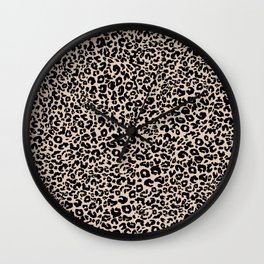 Leopard dot_tan Wall Clock
