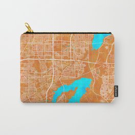 Grand Prairie, TX, USA, Gold, Blue, City, Map Carry-All Pouch