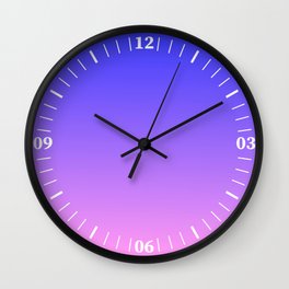 OMBRE BRIGHT BLUE & PINK COLOR Wall Clock