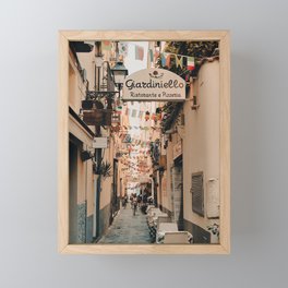 Exploring Italy streets Framed Mini Art Print