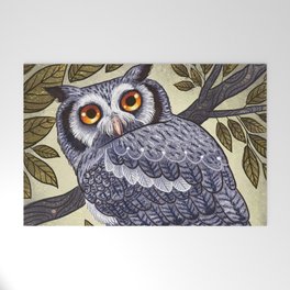 White Faced Owl Welcome Mat