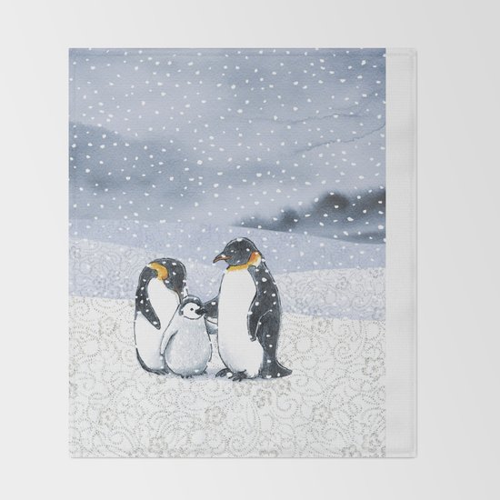 Penguins Throw Blanket