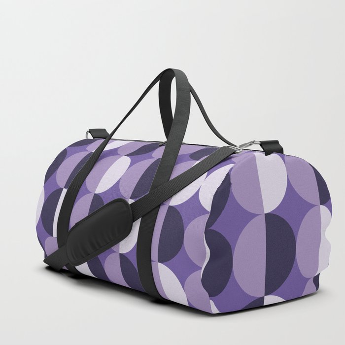 purple duffle bag