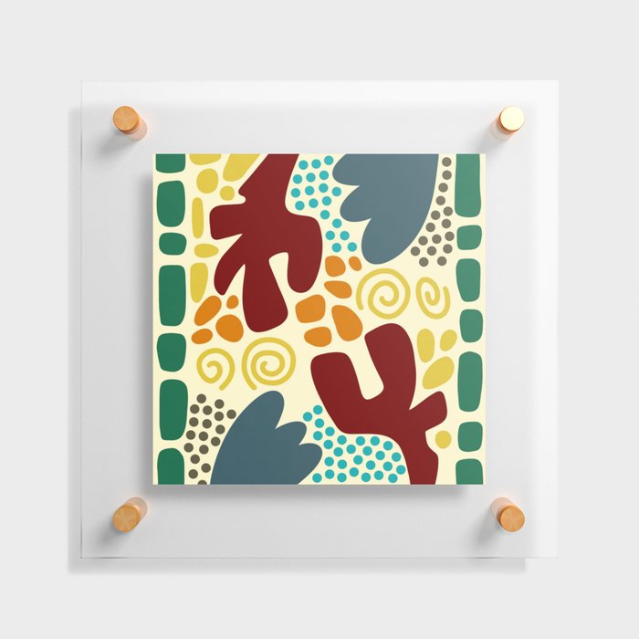 Abstract vintage colors pattern collection 15 Floating Acrylic Print
