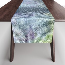 cloudy blue green lilac mood Table Runner