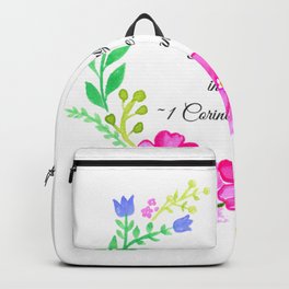 Do Everything in Love 1 Corinthians 16:14 Backpack | Bible, Graphicdesign, Typography, Watercolor, Christian, Biblical, Christianity, Jesus, Floral, Verse 