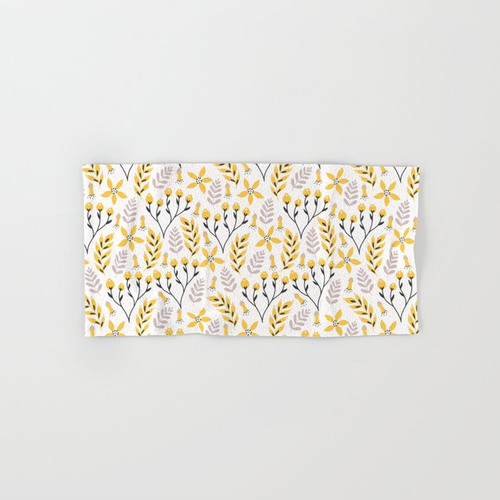 yellow gray towels