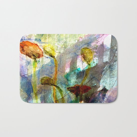 flowers on the field Bath Mat