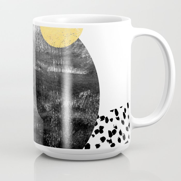 Abstract Painting Patterns Black And White Polka Dots Painterly