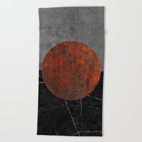 Abstract - Marble, Concrete, and Rusted Iron II Beach Towel