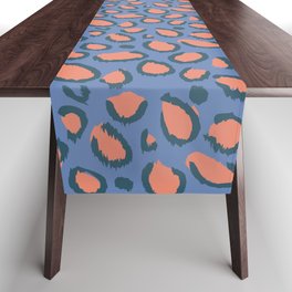 Blue Cheetah Print Table Runner