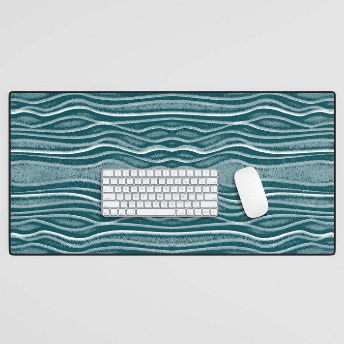 Floating Tides - Soft Teal Desk Mat