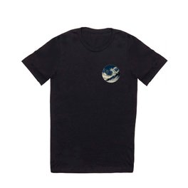 Japanese Waves Blue T Shirt