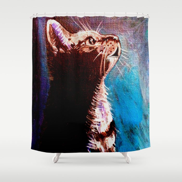 Shadow Cat Shower Curtain By Society6
