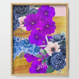 Flower Collage Abstract  Serving Tray