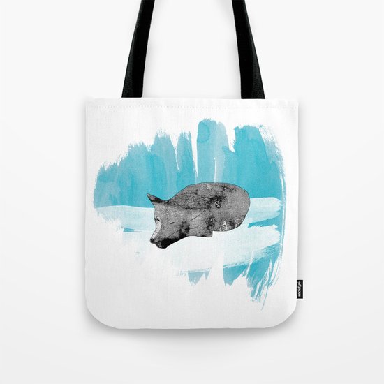 sleeping wolf Tote Bag