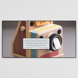 Wooden Camera - AI-generated wooden toy Desk Mat