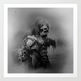 Zombie Deathknight Art Print