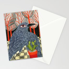 Bird with cactus Stationery Card