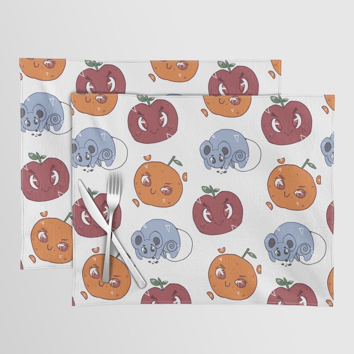 Friendly Fruits Pattern Placemat