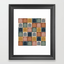 Checkered Arch Pattern X Framed Art Print