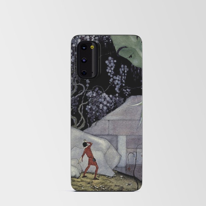Old French Fairytales Gigant Green Face, a Man in The Forest Virginia Frances Sterrett Reproduction Android Card Case
