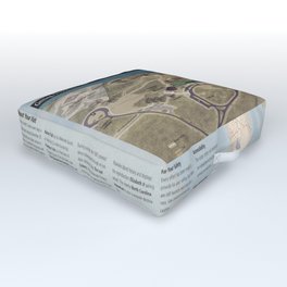 Fort Raleigh National Historical Site Map (2010) The Lost Colony of Roanoke Island NC Outdoor Floor Cushion